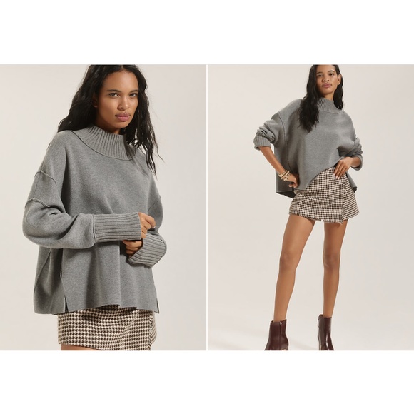 Anthropologie Maeve The Logan Sweater in Dark Gray - Size S - Picture 1 of 8